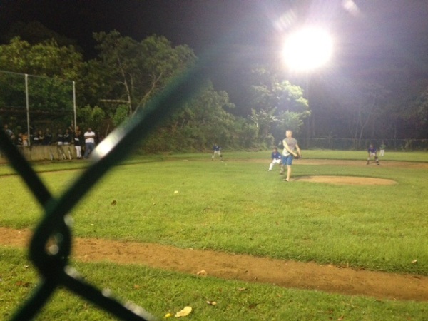 At the little league field